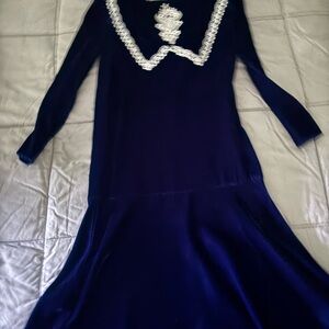 Jessica McClintock Navy Blue Formal Kids Dress